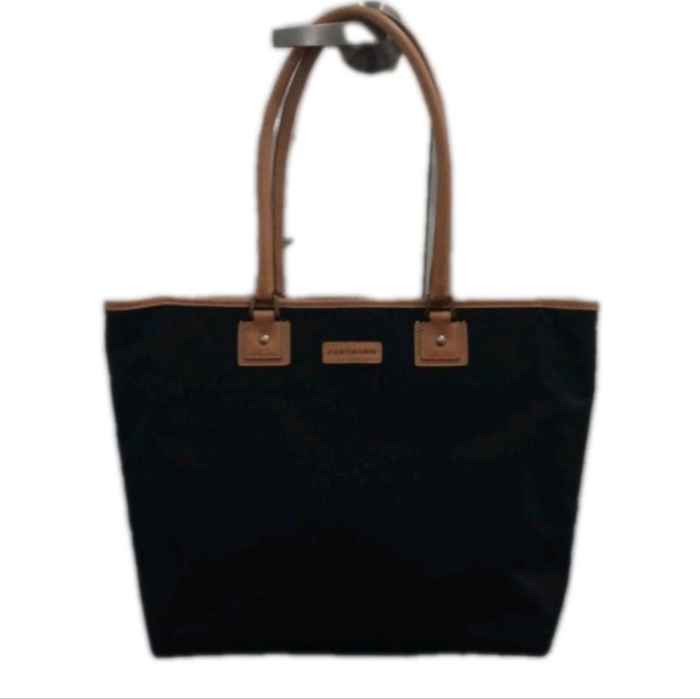 Hartmann Black and Tan Women's Tote Bag